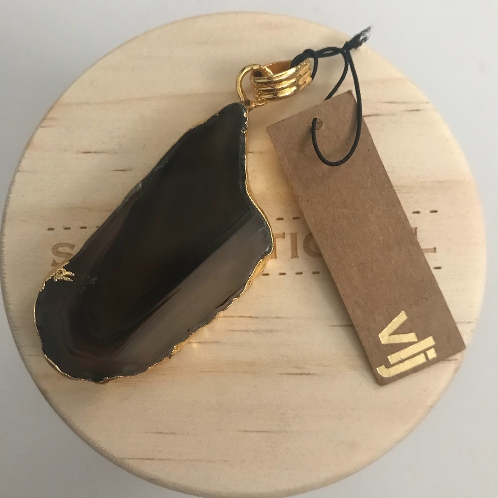 Brown/ Gold Gemstone Pendant